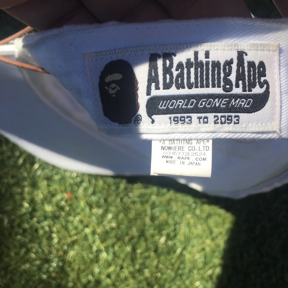 Bathing Ape Panel hat White